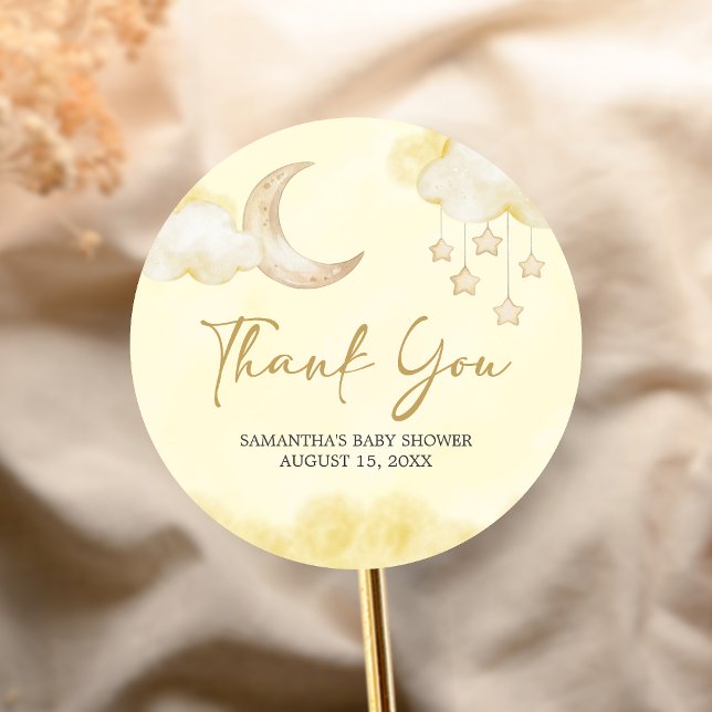 Adesivo Chuva de Bênçãos para o Bebê  (Over the Moon Baby Shower Sticker)
