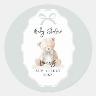 Adesivo Chuva de Bênçãos para o Pequeno Urso Azul Bebê 
