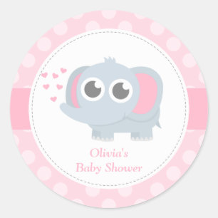 Adesivo Chuva de Bolinhas de Bebê Elefante Moderno para Ch