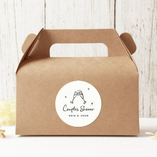 Adesivo Chuva de casal moderna natural elegante manuscrita