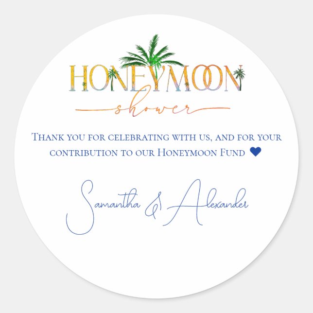 Adesivo Chuva de Casamento do Casal Fundo de Lua de Mel no (Frente)