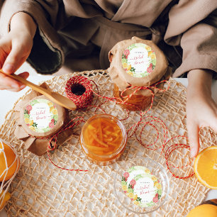 Adesivo Chuva de Citações de Noiva Tropical Citrus Obrigad