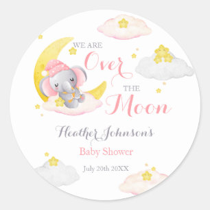Adesivo Chuva de Convites Elefante Menina Baby Shower