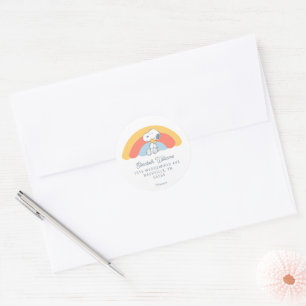 Adesivo Chuva de Cores de Snoopy & Woodstock Baby Shower C