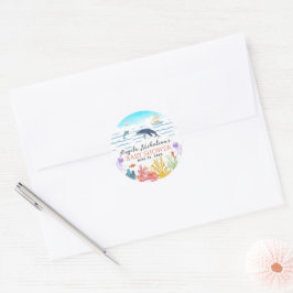 Adesivo Chuva de Cores Debaixo do Mar Aquarela Baby Shower