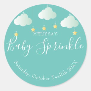 Adesivo Chuva de estrelas baby shower