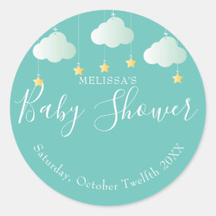 Adesivo Chuva de estrelas baby shower