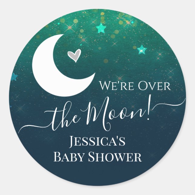 Adesivo Chuva de Estrelas Baby Shower (Frente)