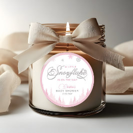 Adesivo Chuva de Flocos de Neve Baby Shower de Inverno