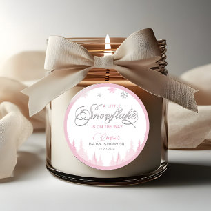 Adesivo Chuva de Flocos de Neve Baby Shower de Inverno