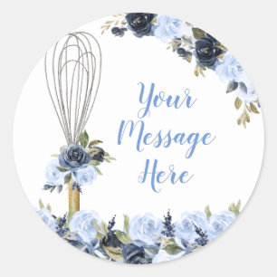 Adesivo Chuva de Floral Naval para Noiva em Breve Chuveiro