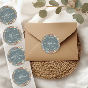 Adesivo Chuva de Flores Baby Shower Design Floral