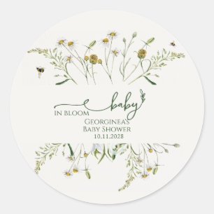 Adesivo Chuva de Flores Boho Bebê em Flor Baby Shower