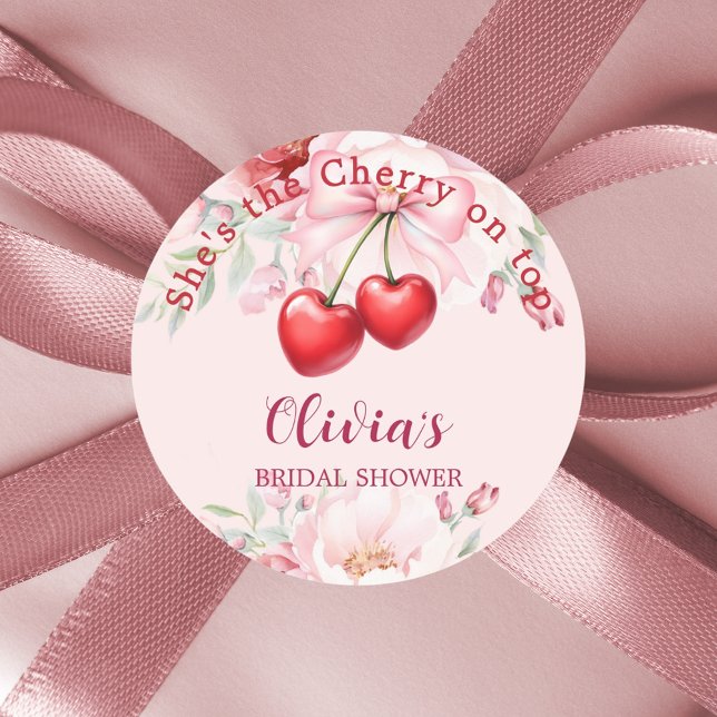 Adesivo Chuva de flores com laço rosa no chá de noiva (Criador carregado)