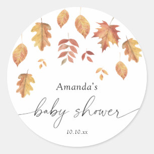 Adesivo Chuva de folhas baby shower de outono