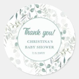 Adesivo Chuva de folhas de eucalipto em aquarela Baby Show