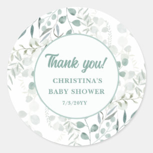Adesivo Chuva de folhas de eucalipto em aquarela Baby Show