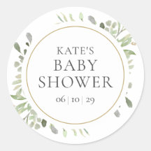 Chuva de Folhas em Aquarela Baby Shower