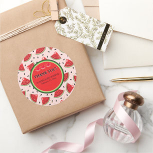 Adesivo Chuva de Glitter Moderno Melancia Baby Shower