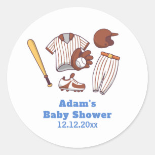 Adesivo Chuva de Ideias de Bebê de Beisebol Moderno Little