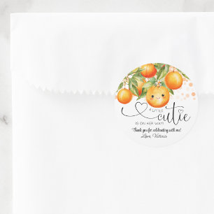 Adesivo Chuva de Laranja Little Cutie Baby Shower
