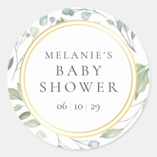 Adesivo Chuva de Laurel Dourado Falso Baby Shower