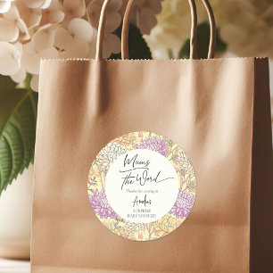 Adesivo Chuva de Mãe Floral Obrigado Chá de Bebê