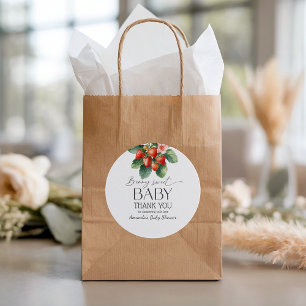 Adesivo Chuva de Morango Mercado de Berry Doce Baby Shower