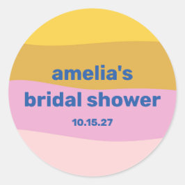 Adesivo Chuva de Noiva Azul Rosa Amarelo Fofo Divertido Pe