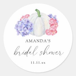 Adesivo Chuva de noiva com abóbora branca e flores de hort