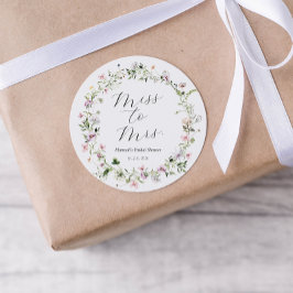 Adesivo Chuva de Noiva com Flor Silvestre Roxa Delicada