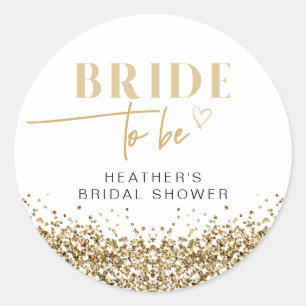 Adesivo Chuva de Noiva com Lantejoulas Douradas REGINA