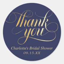 Chuva de Noiva de Caligrafia Elegante Obrigado