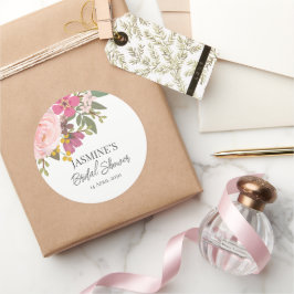 Adesivo Chuva de Noiva de Jardim Floral Rosa Primavera