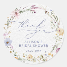 Adesivo Chuva de Noiva Floral Aquarela de Flores Silvestre