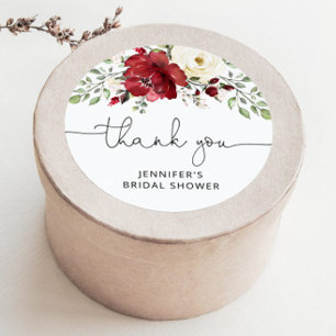 Adesivo Chuva de noiva floral burgundy