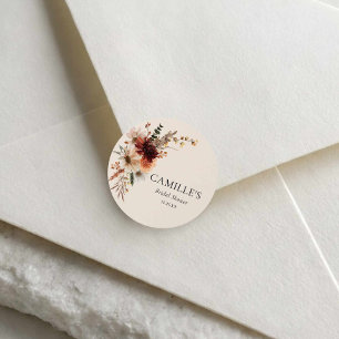 Adesivo Chuva de Noiva Floral Elegante de Outono