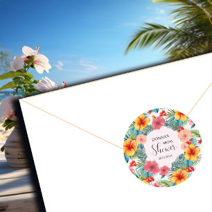 Adesivo Chuva de Noiva Floral Exótica Havaiana