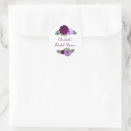 Adesivo Chuva de Noiva Floral Peônia Roxa