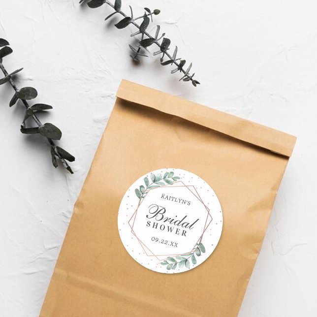 Adesivo Chuva de Noiva Geométrica com Eucalipto em Folha d (Criador carregado)