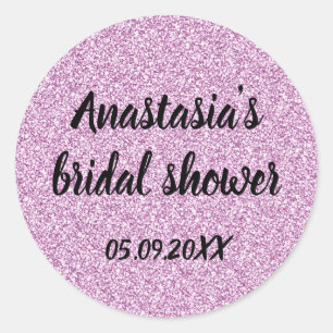 Adesivo Chuva de Noiva Glam Lilás Roxo Brilho Faíscas
