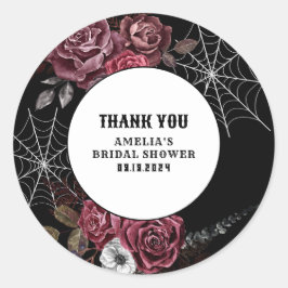 Adesivo Chuva de noiva gótica floral preta e sombria