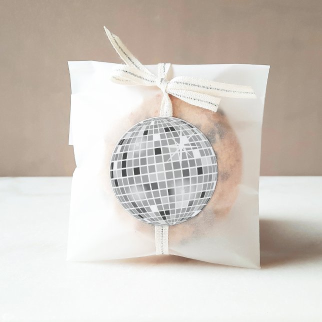 Adesivo Chuva de Noiva Groovy Disco Retro Prata (Criador carregado)