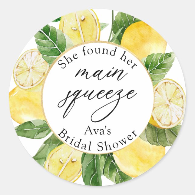 Adesivo Chuva de Noiva Lemon Main Squeeze (Frente)