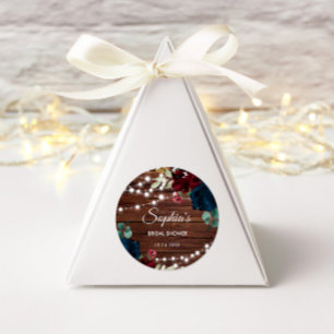 Adesivo Chuva de Noiva Marsala e Flores Navy 