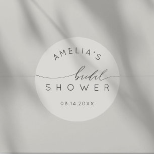 Adesivo Chuva de Noiva Minimalista Cinza Suave