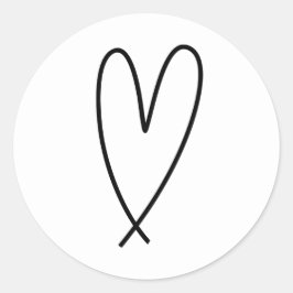 Adesivo Chuva de Noiva Minimalista Preto e Branco Modern H