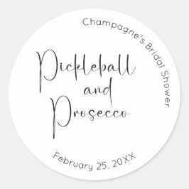 Adesivo Chuva de Noiva Modern Script Pickleball & Prosecco
