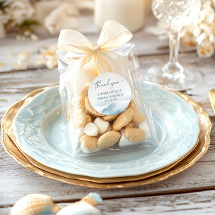 Adesivo Chuva de Noiva na Praia do Oceano 