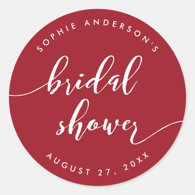 Adesivo Chuva de Noiva Relax Script Cor de Fundo Personali (Frente)